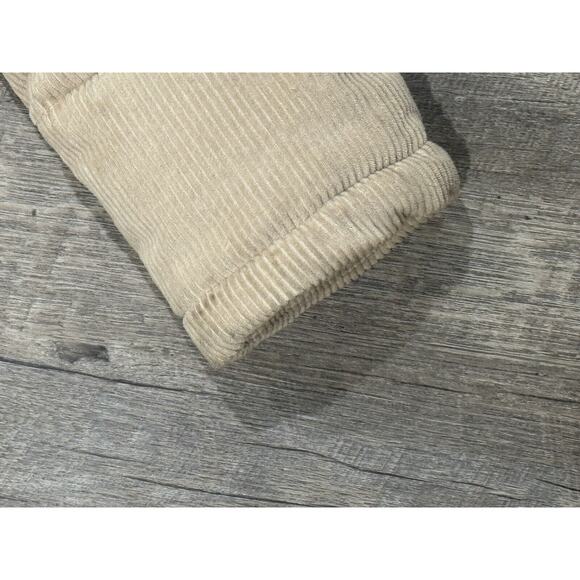 Sebby Corduroy Stone Cream/Tan Puffer Coat jacket Sz Small SEE PICS FOR DEFECTS - Picture 7 of 16